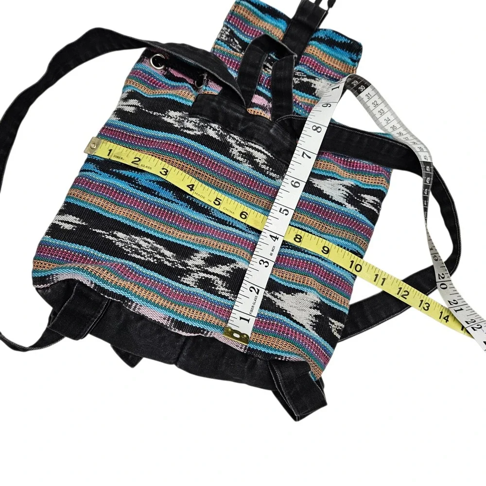 Striped Tapestry Mini Backpack Bag‎ Travel Festival Multicolor Boho Bohemian